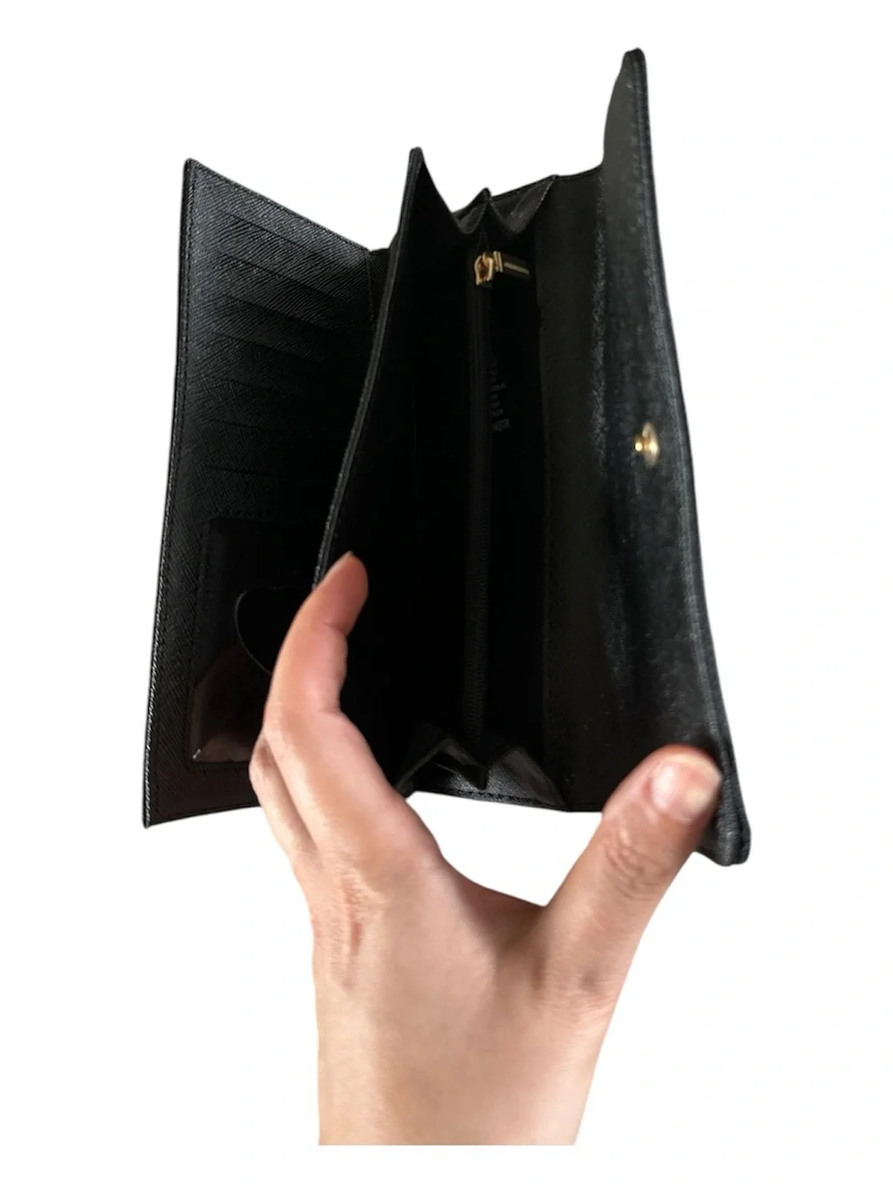 NWOT Pierre Cardin Black Monogram Snap Wallet